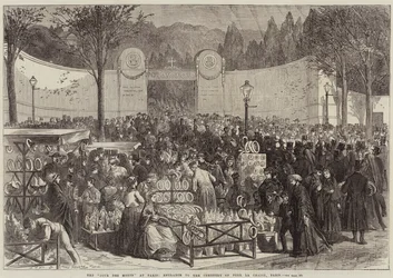 Der Jour Des Morts in Paris, Eingang zum Friedhof Père Lachaise, Paris
